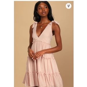 Pink baby doll dress